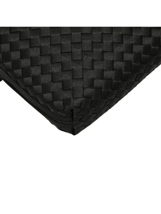 Bottega Veneta Intrecciato Crossbody Shoulder Bag Black Satin Visual - Picture 7 of 10